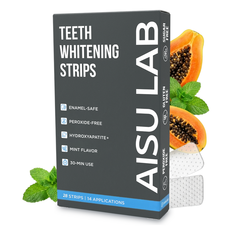 AISU LAB Peroxide-Free Teeth Whitening Strips – 14 Treatments