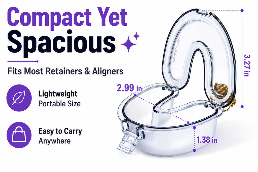 Clear compact retainer case dimensions