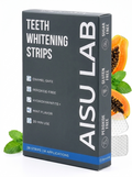 AISU LAB peroxide-free teeth whitening strips box, 28 strips for 14 applications